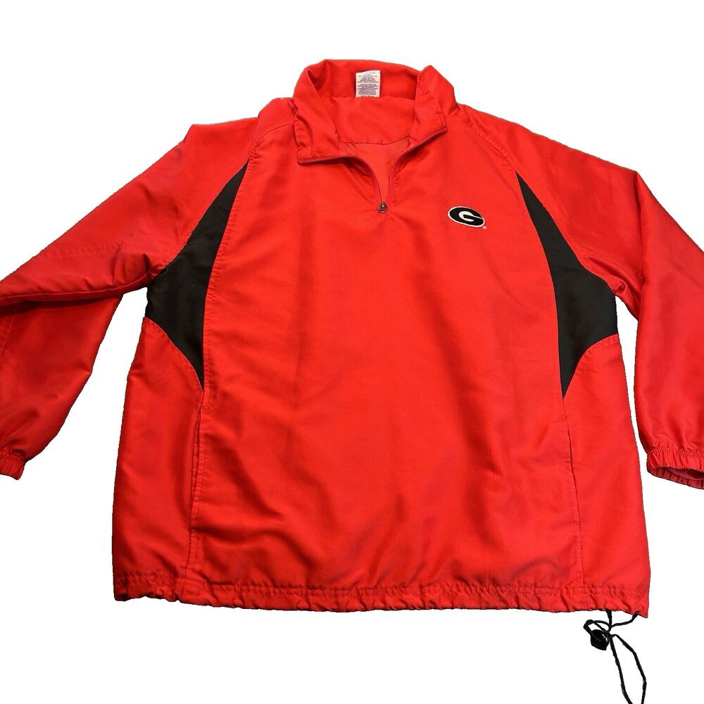 University of Georgia Bull Dogs Mens ¼ Zip Pullover Size Large NCAA UGA Dawgs